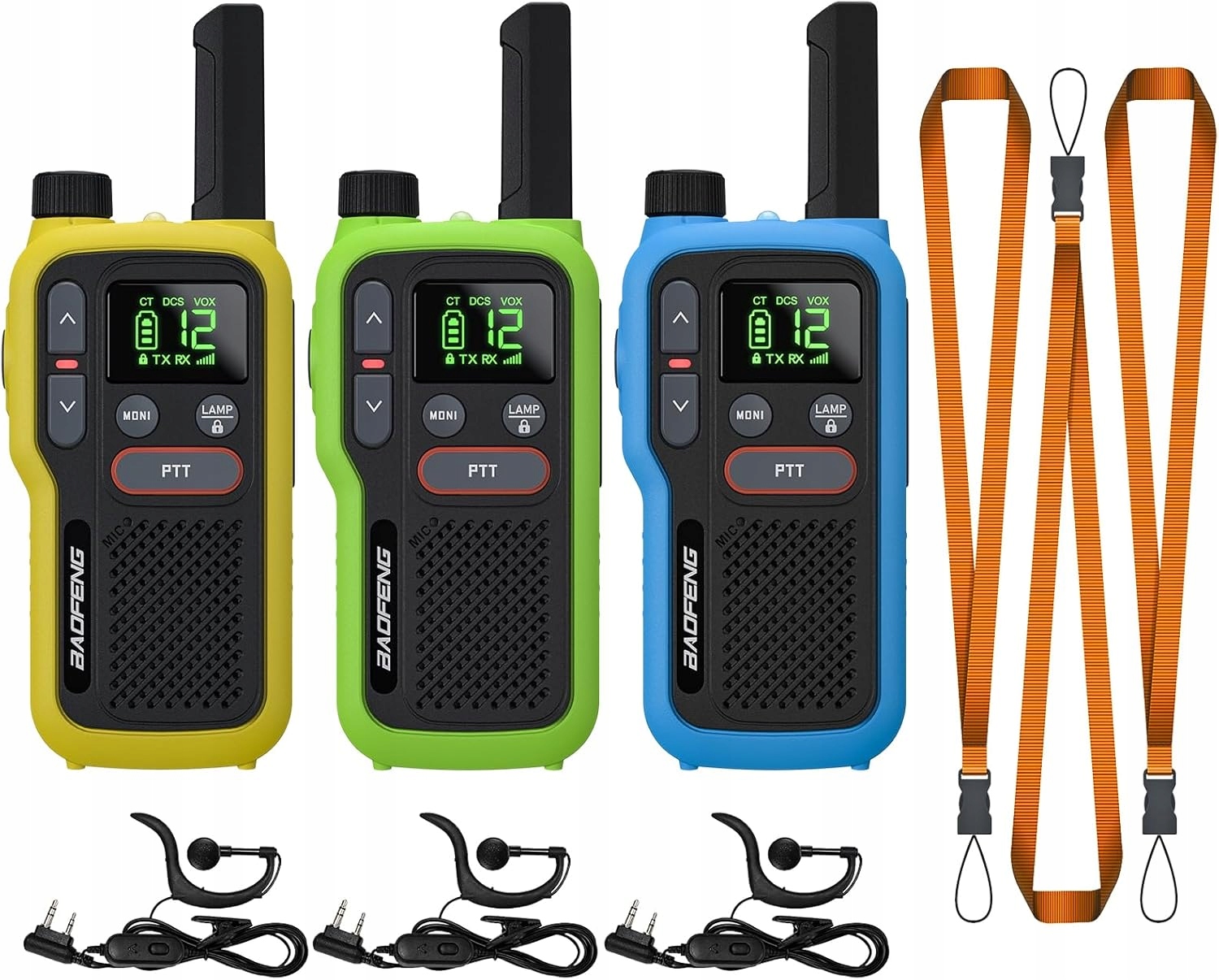 3x Baofeng GT-18 Krótkofalówka Walkie Talkie PMR446 Zasięg 5KM 1500mAh