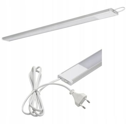 Lampa Oprawa Liniowa Podszafkowa Led 20W 120CM 230V Listwa On/off Włącznik
