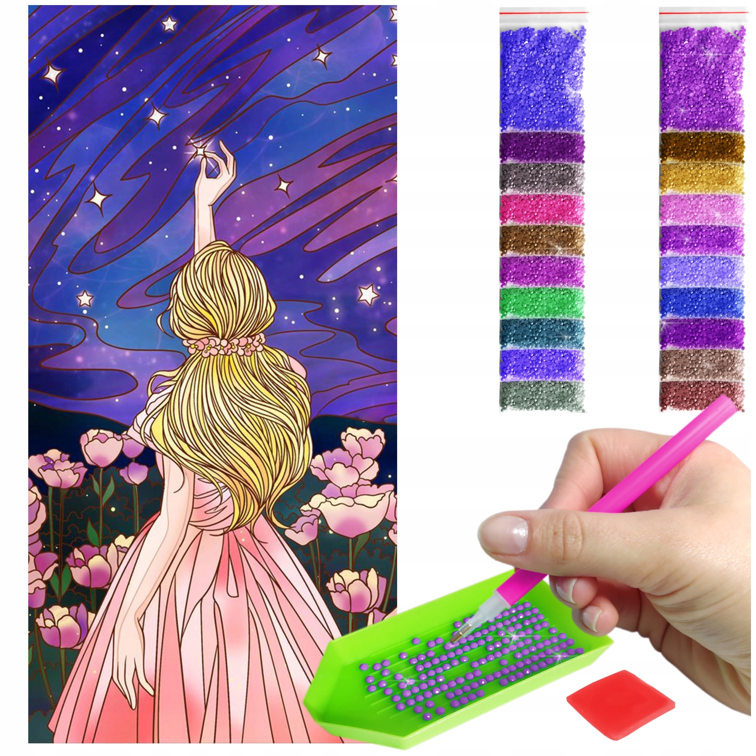 Diamantová výšivka Diamond Painting 5D B.duży 40x80cm