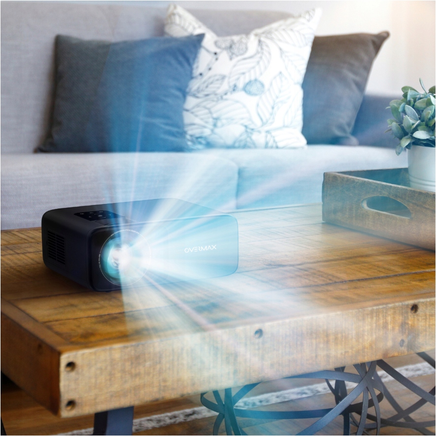PROJEKTOR Multimedialny RZUTNIK Overmax FullHD 1080p 200" Wifi HDMI + Pilot Model Multipic 4.2