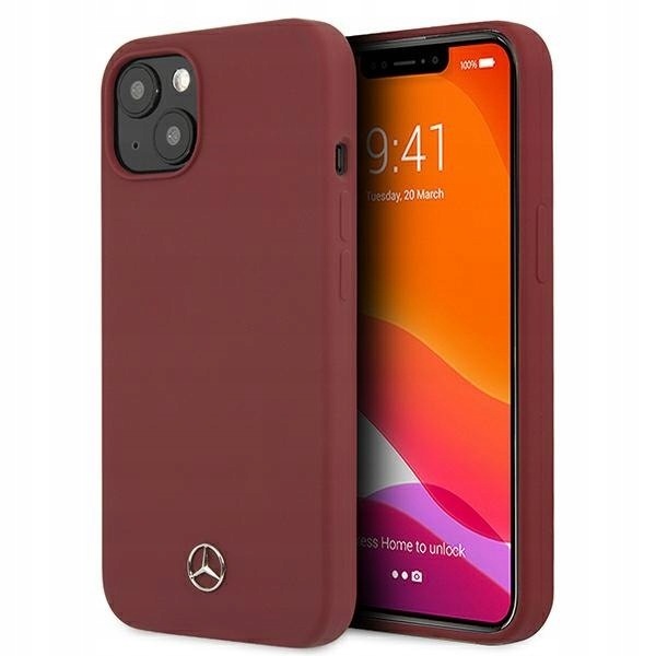 Mercedes MEHCP13MSILRE iPhone 13 14 15 6.1" czerwony/red hardcase