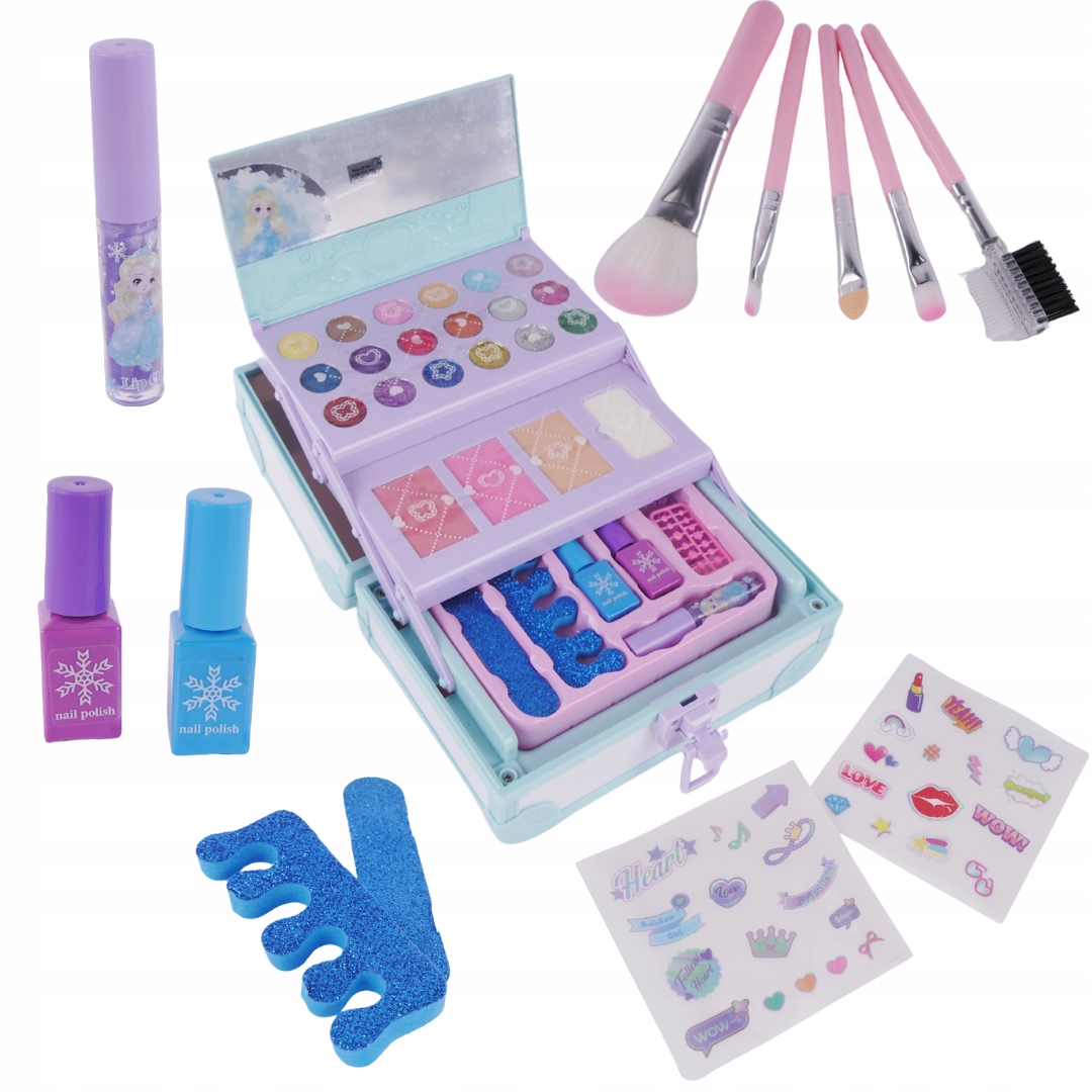 Velký Kufřík na kosmetiku nehtů Make-up Make-up Sada pro princeznu