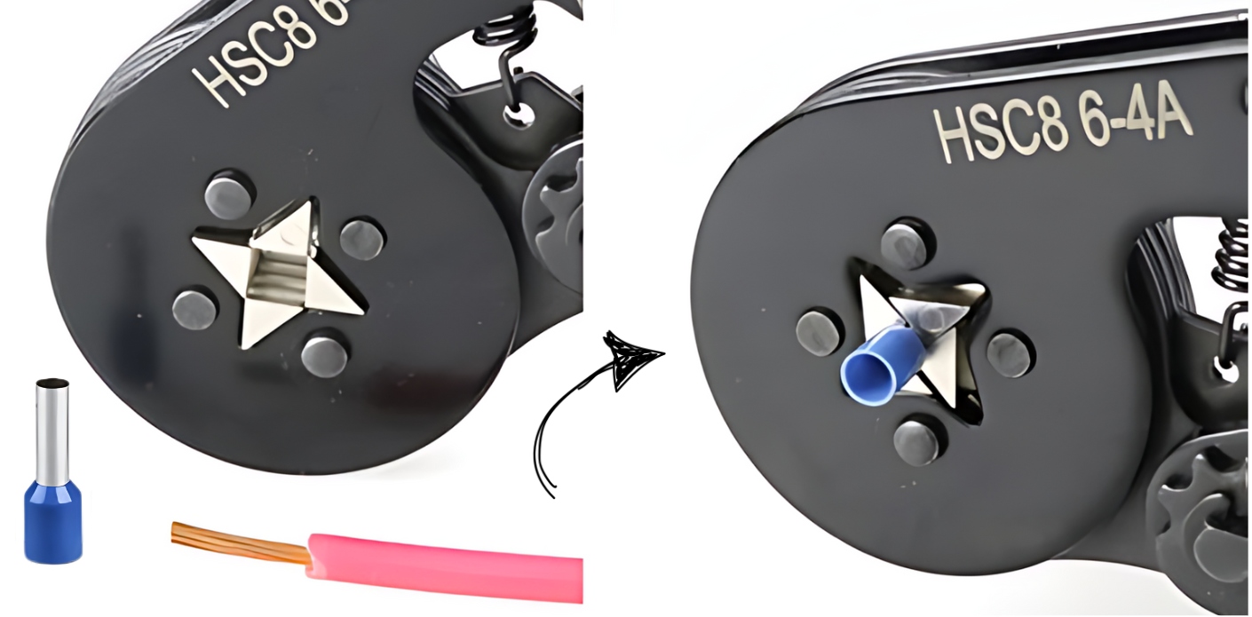 Zaciskarka Do Kabli Tulejek Muf Praska - Zestaw 1200 tulejek 0.25-10mm2 Minimalny przekrój przewodu 0.25 mm²