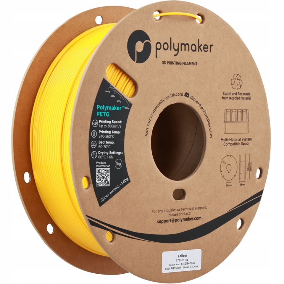 Polymaker Petg Yellow 1,75mm 1kg