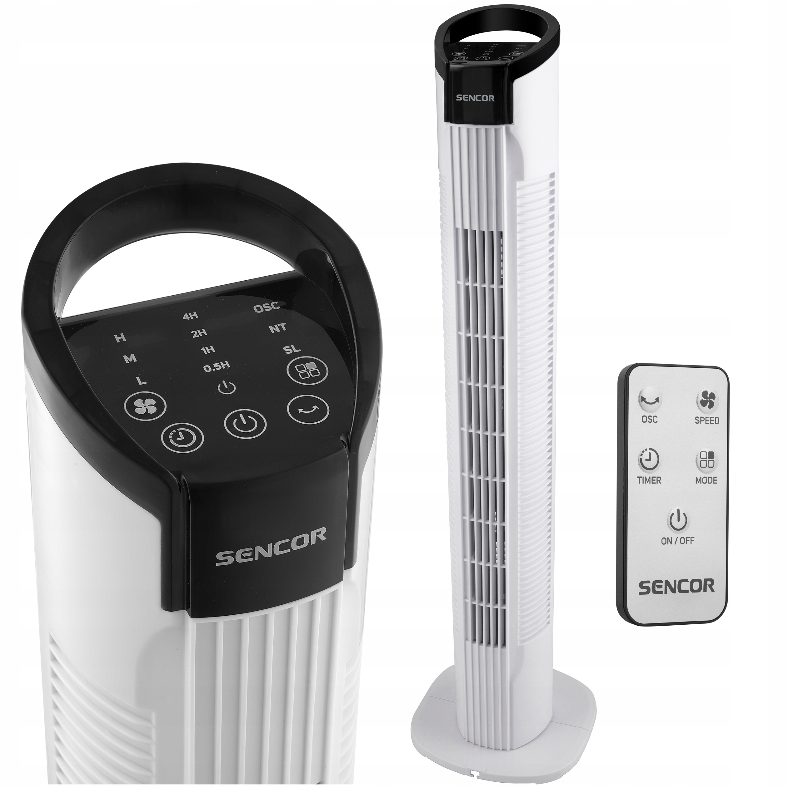 Wentylator kolumnowy przenośny Sencor SFT3112WH 78.5cm 50W cichy