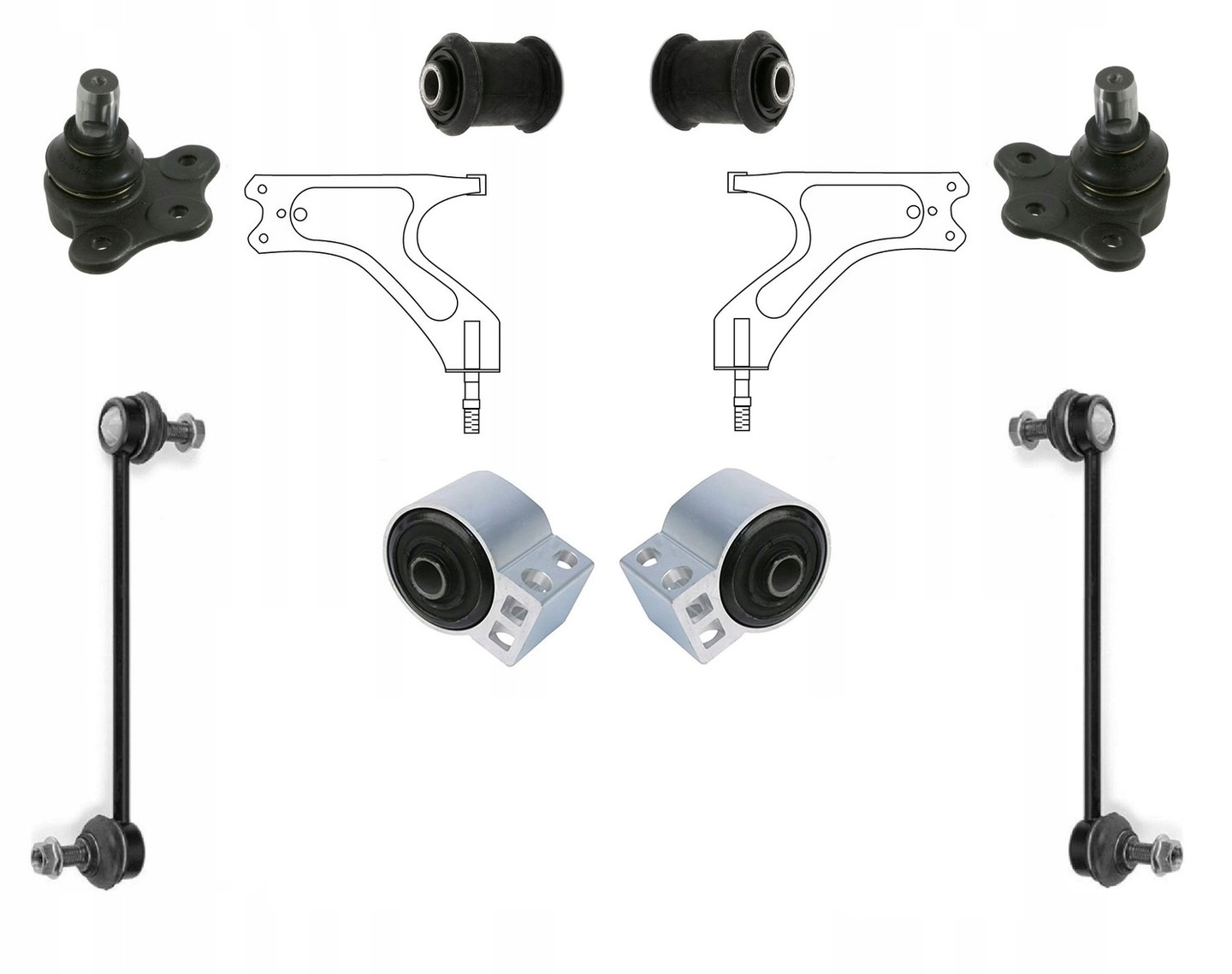 Spojka Koncovka Pouzdra Přední Rameno Saab 9-5 95 2002-2010