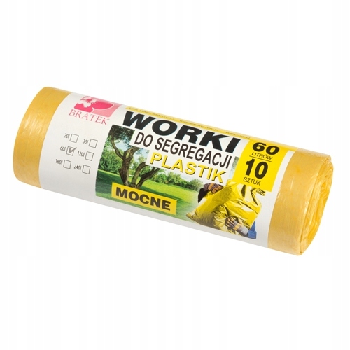 

Worki do segregacji śmieci Plastik Żółte kosz 60L