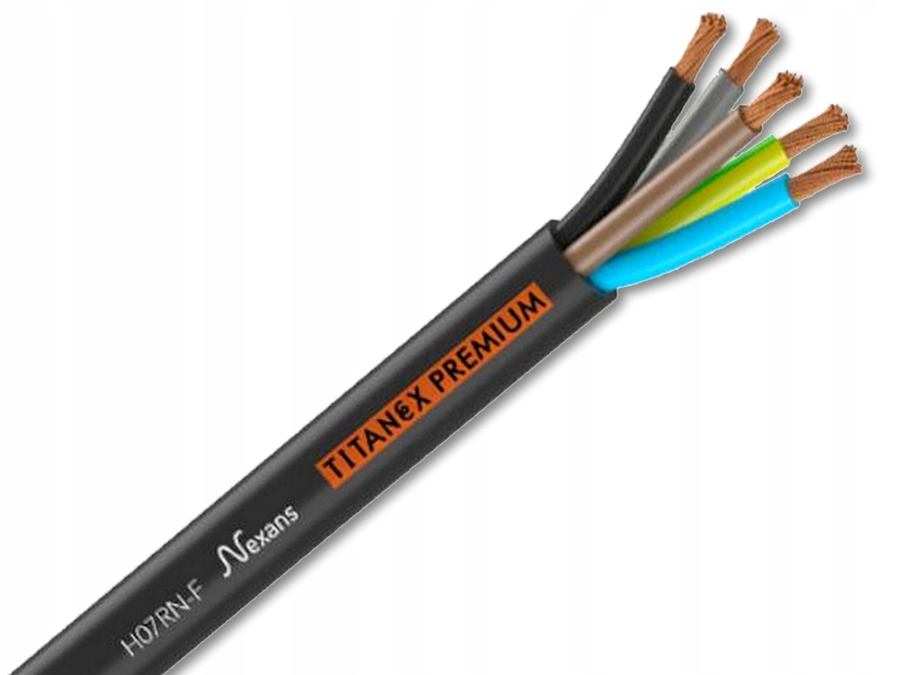 

Kabel Zasilający Siłowy W Gumie Titanex 5X2,5