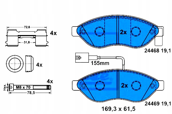 Ate Brzdové Destičky Citroen Přední Jumper 2,0-3,0 Hdi 0 Asistent řidiče #28