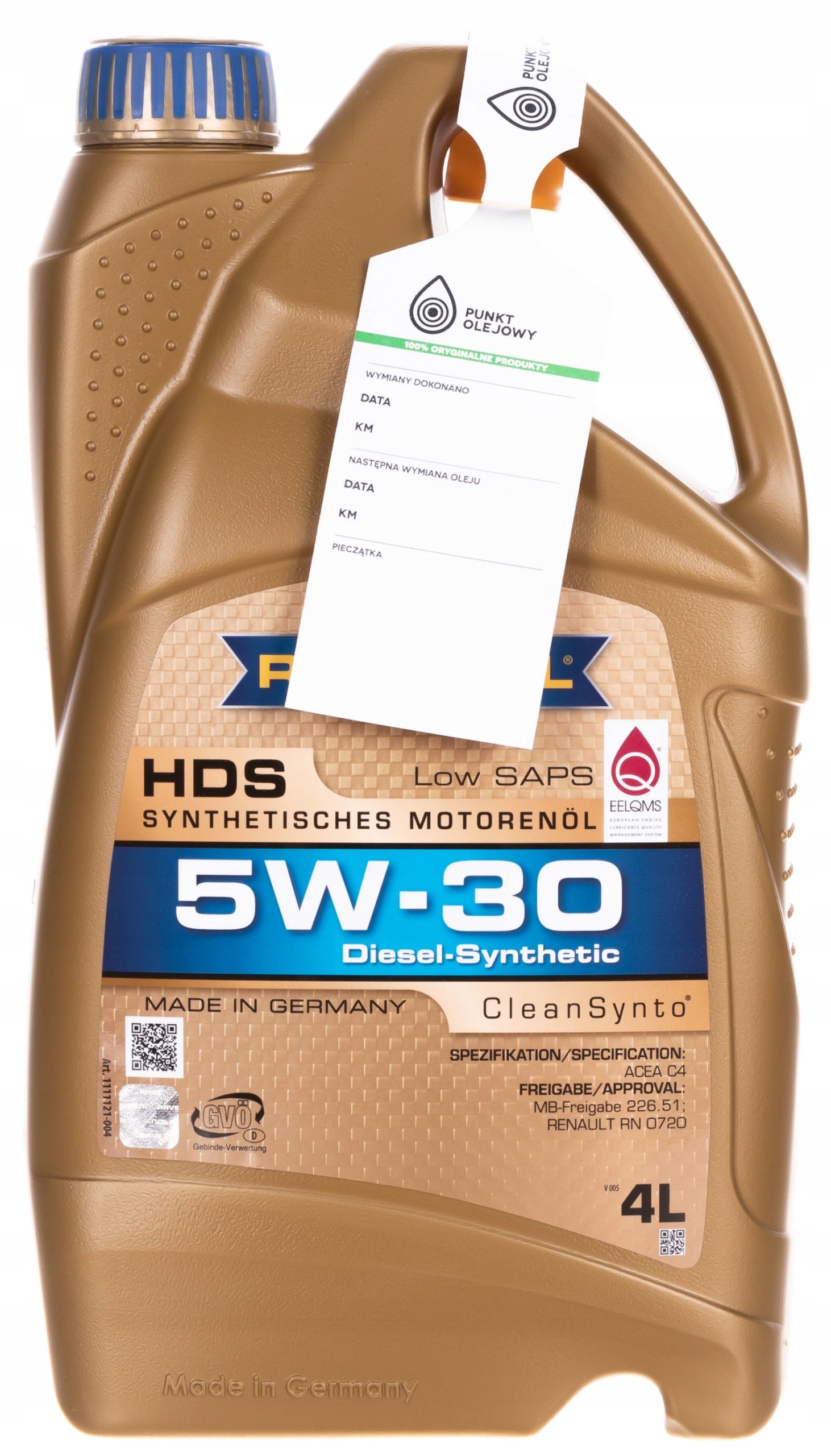 Ravenol Hds CleanSynto 5W30 4L