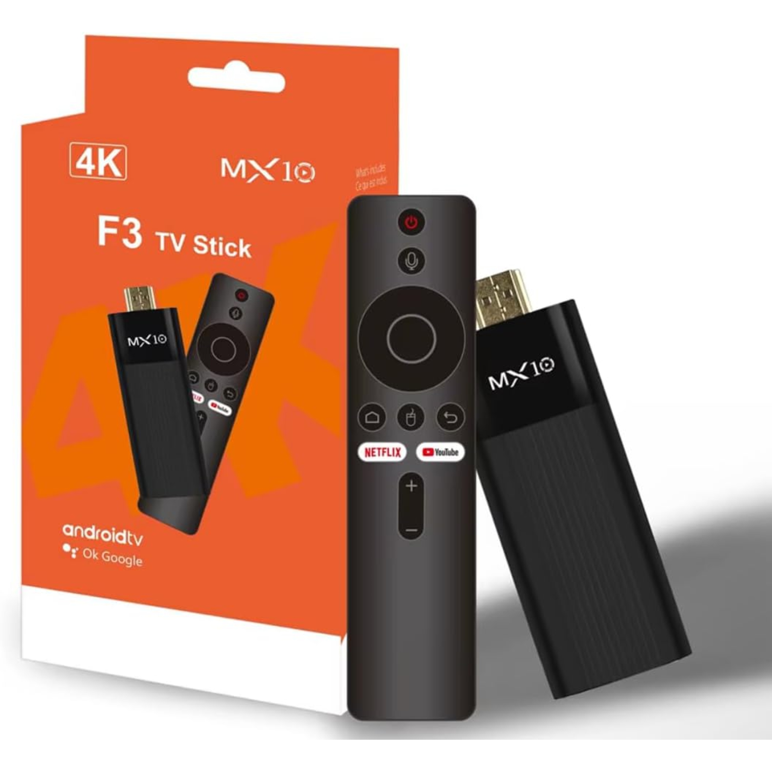 Tv Stick Android Tv 4K odtwarzacz multimediów streaming z pilotem