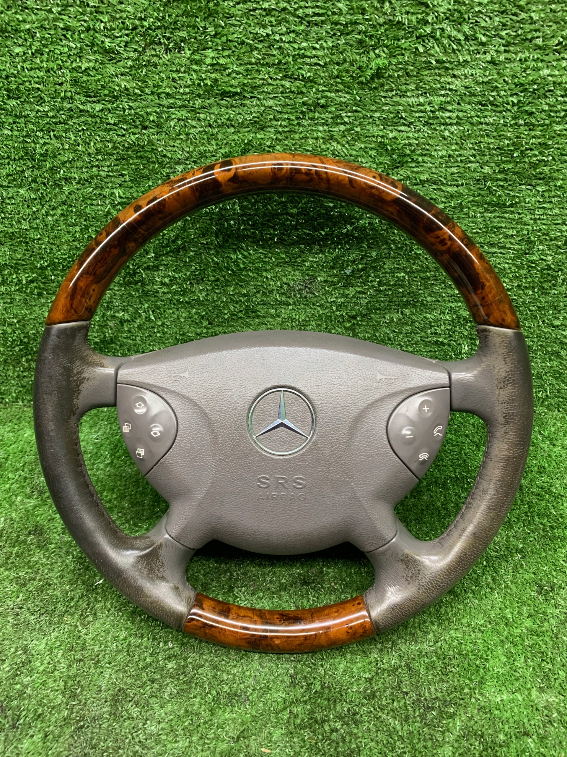 DREWNO DREWNIANA KIEROWNICA SKÓRA MERCEDES W211 E KLASA PRZED LIFT LIFTOWA