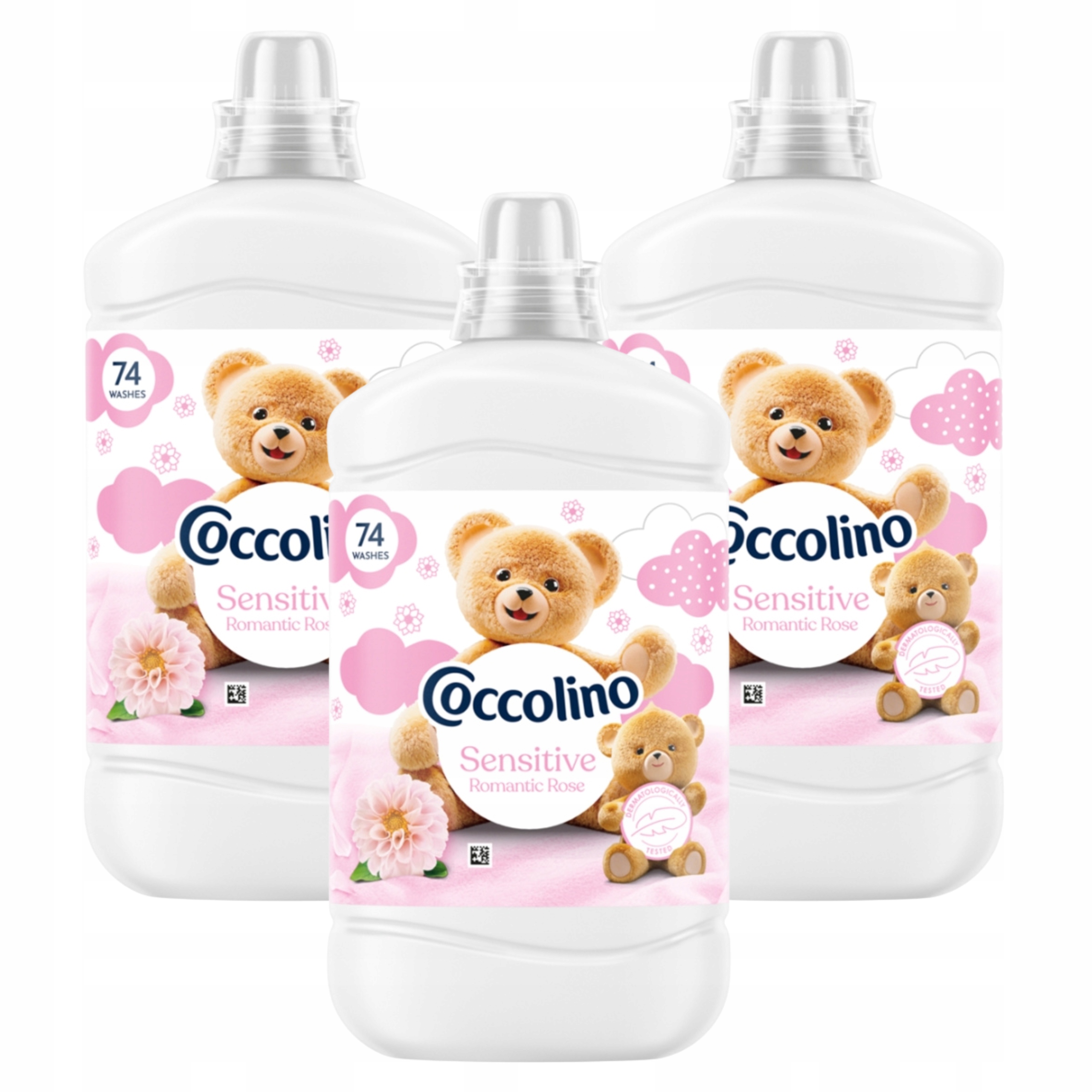 Coccolino Sensitive Romantic Rose Płyn do płukania 1702 ml (74 prania) x3