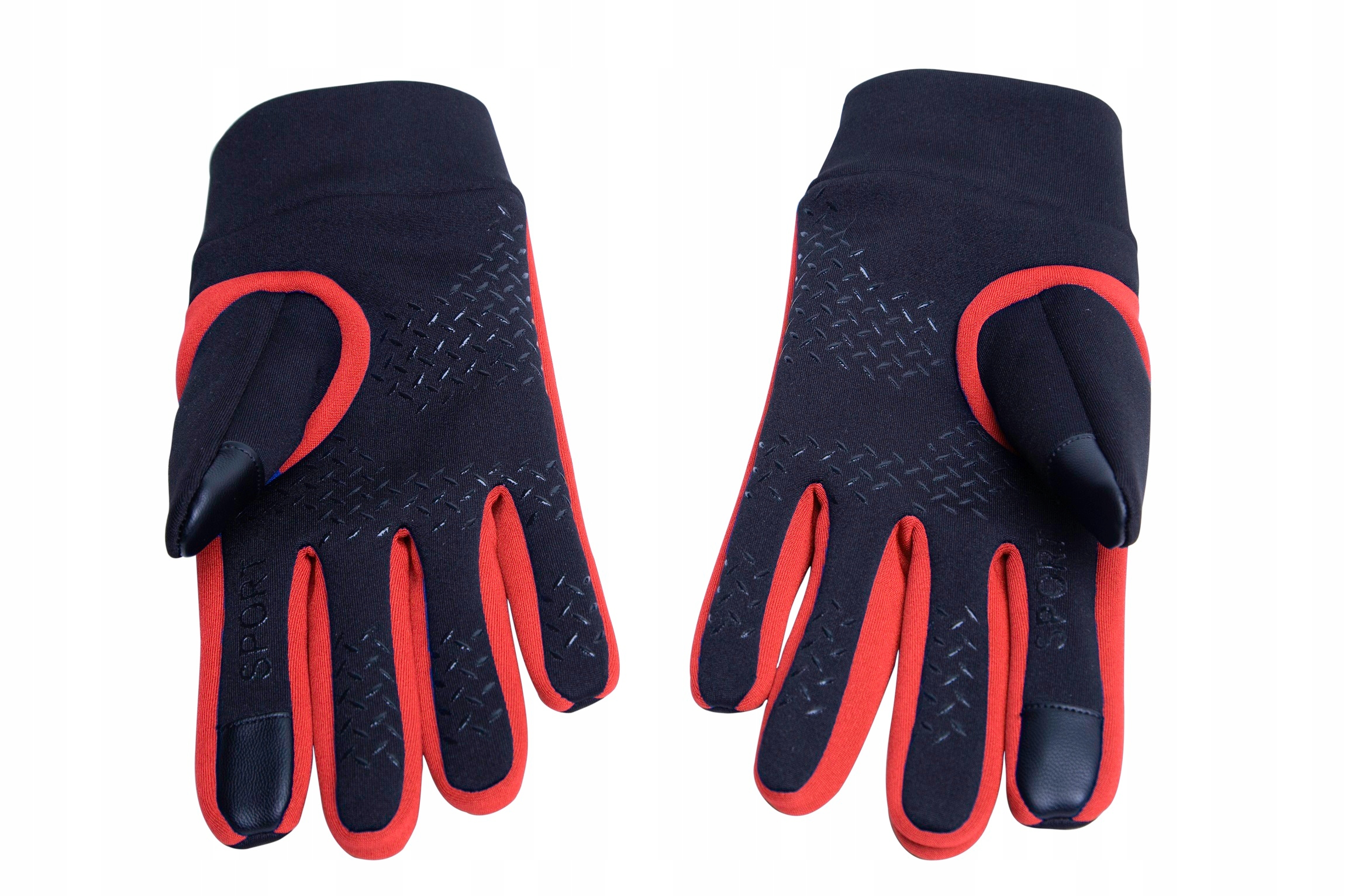 RĘKAWICZKI ROWEROWE ZIMOWE L MĘSKIE DAMSKIE CZARNE ODBLASK DOTYKOWE CIEPŁE Stan opakowania oryginalne