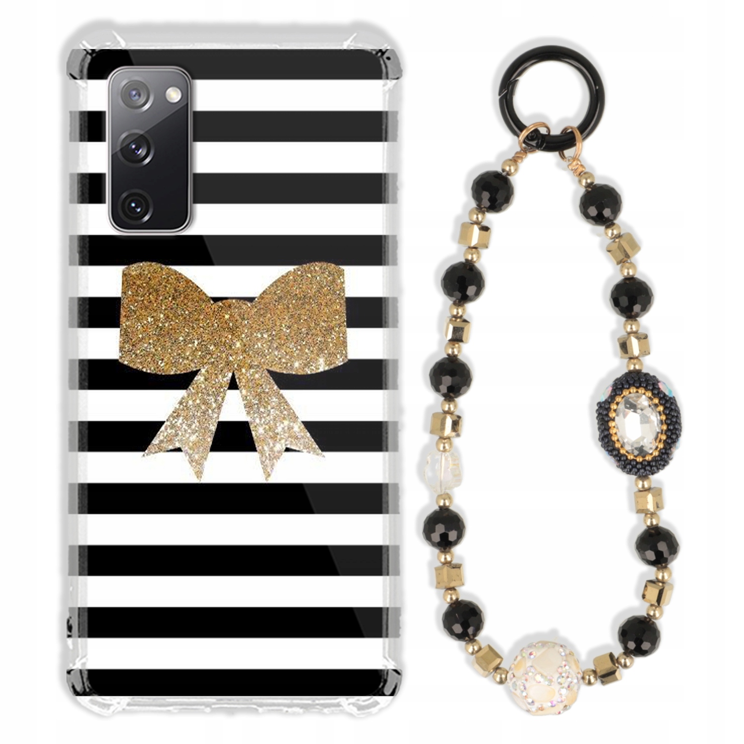 Puzdro Pre Samsung S20FE Case Antishock Zirkóny Čierno Zlaté|odolné|pevné