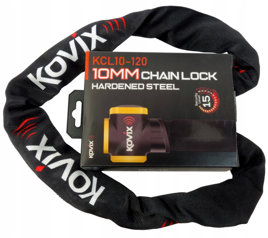 Противоугонная цепь с сигнализацией Kovix L. 120cm