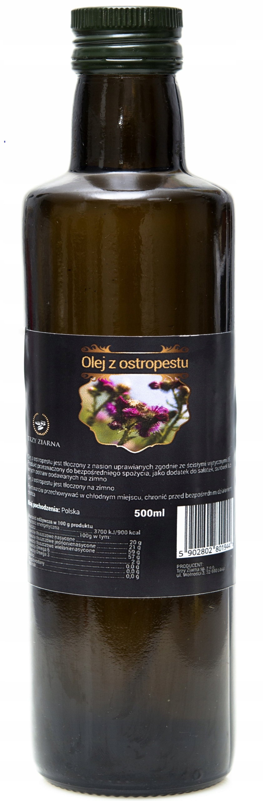 

Olej Z Ostropestu 250ml Tłoczony Na Zimno 250ml