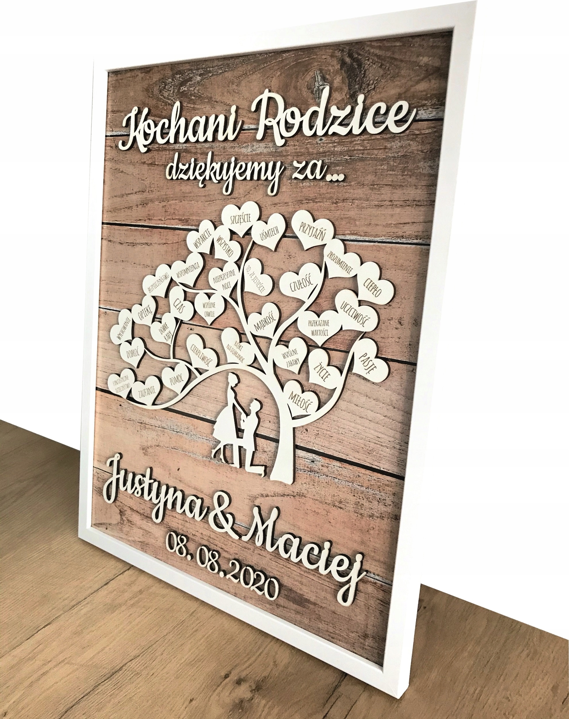 PODZIĘKOWANIE DLA RODZICÓW NA ŚLUB WESELE PREZENT MAMY TATY PAMIĄTKA DUŻA EAN (GTIN) 0678021447731