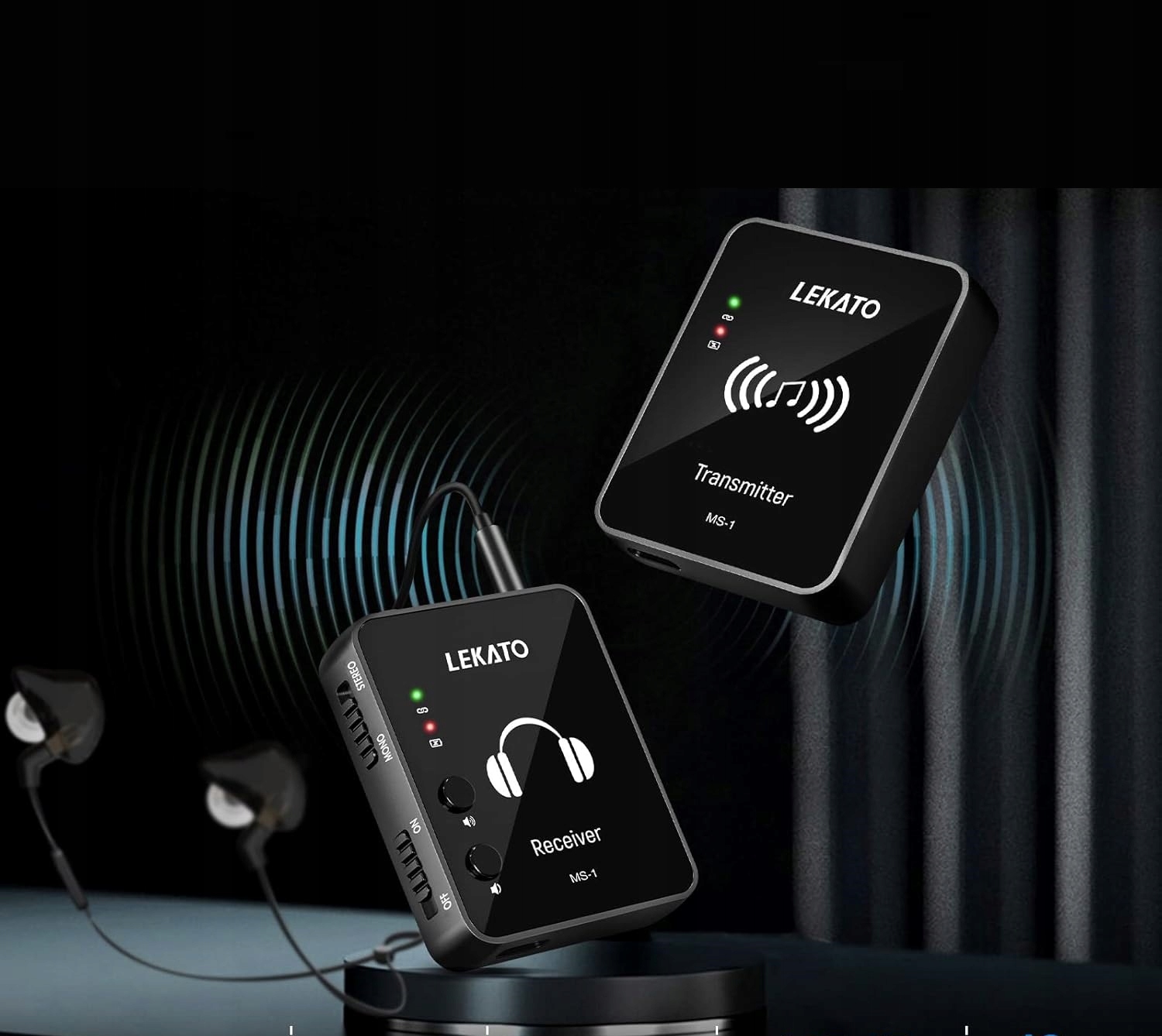 Bezdrátový Audio Přenosový Systém Kytara-sluchátka Lekato MS-1 2.4G