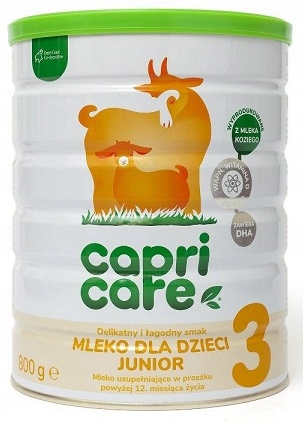 Capri CARE 3 KOZIE MLEKO JUNIOR powyżej 12 miesiąca życia dziecka 800g