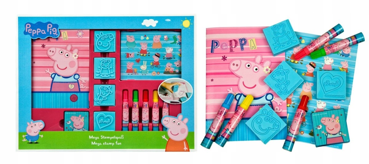 Mega Zestaw z pieczątkami ŚWINKA PEPPA Pig Marka Undercover