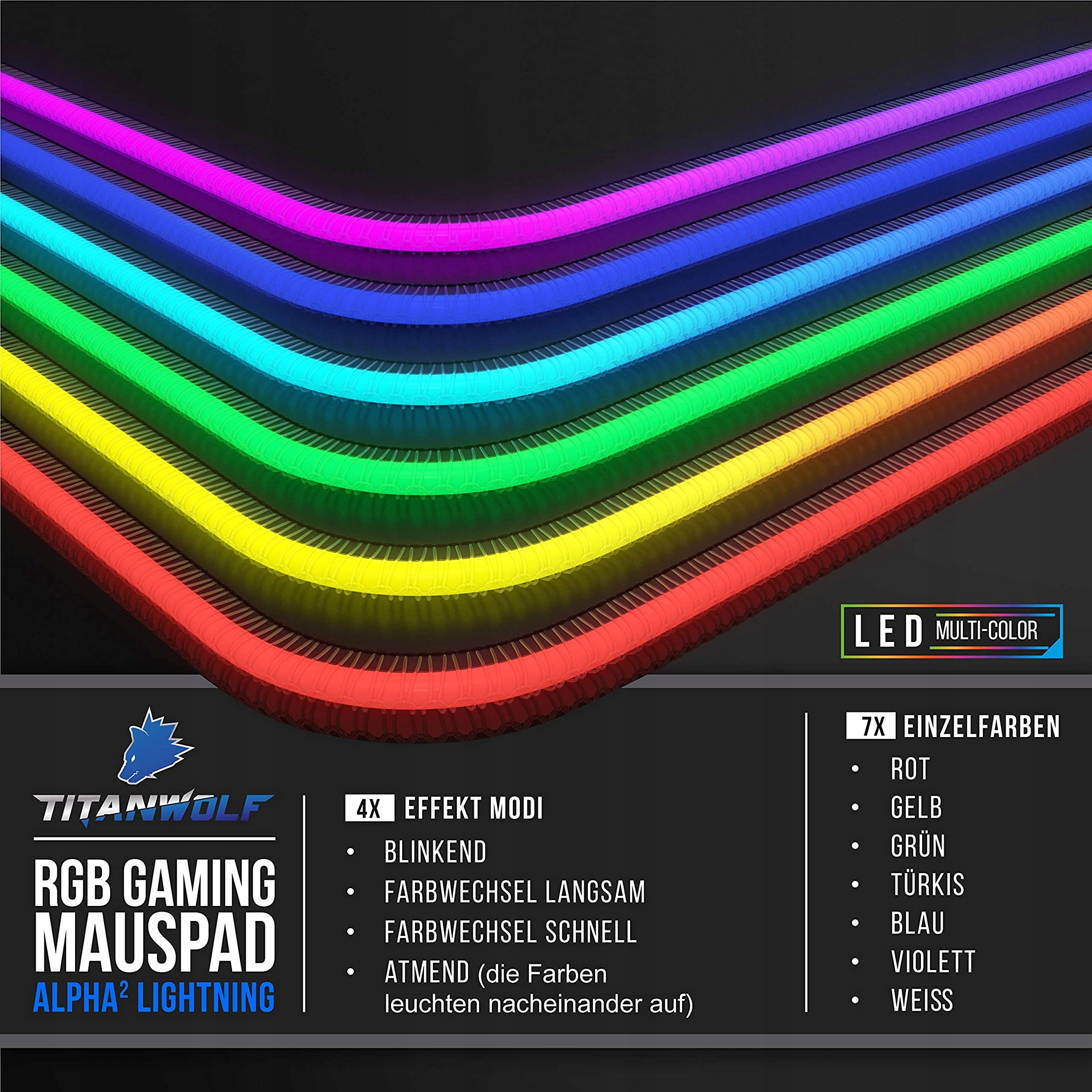 CSL PODKŁADKA GAMINGOWA RGB POD MYSZ KLAWIATURĘ — miniatura 13