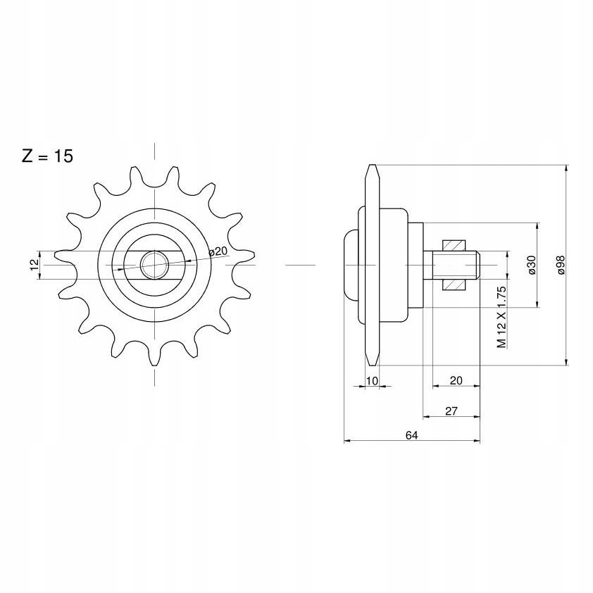RM-677073 - Звездочка D80xz50 Claas