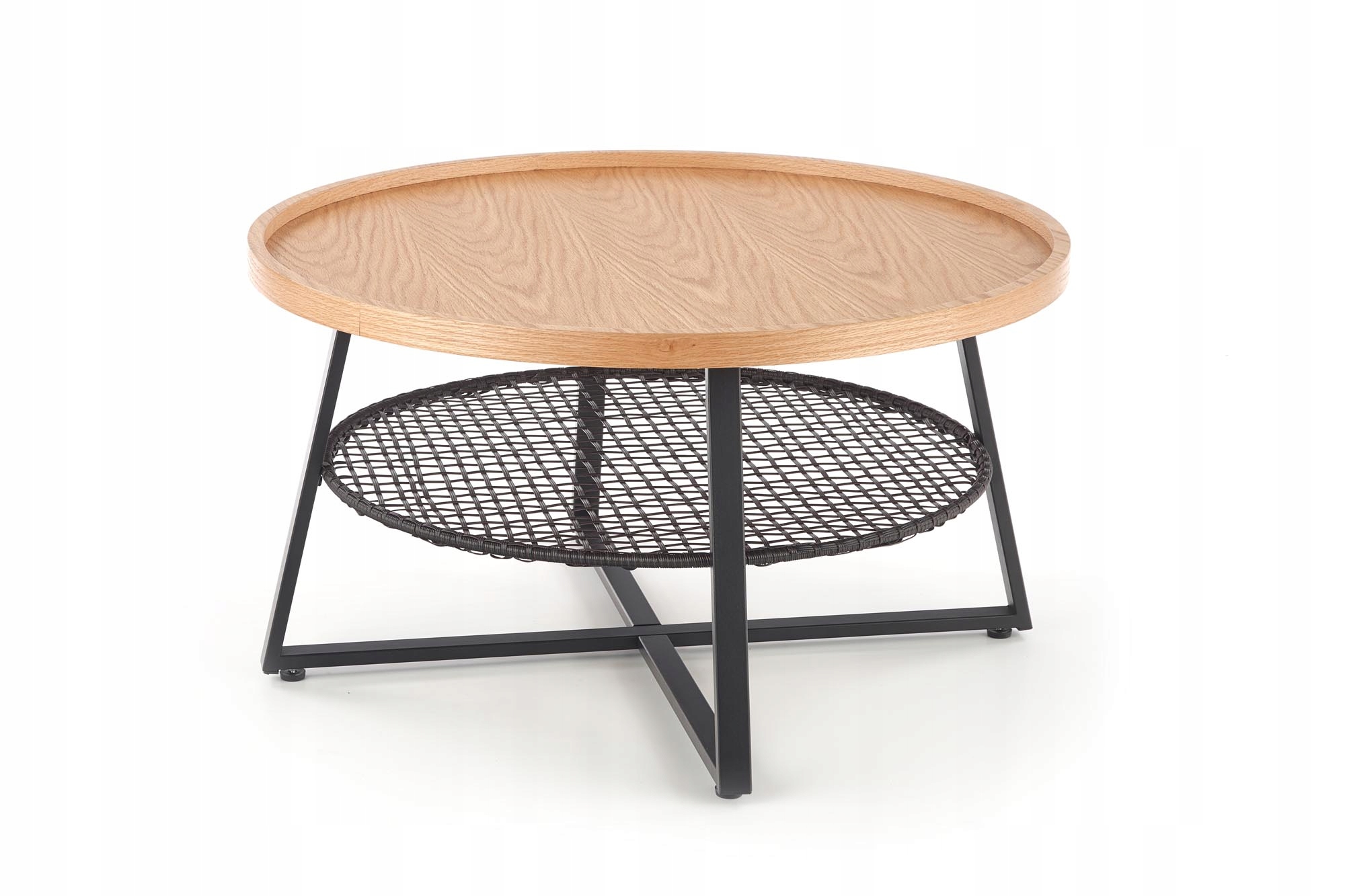 ŁAWA FLORENCE HALMAR DĄB NATURALNY/ CZARNY Wysokość mebla 45 cm