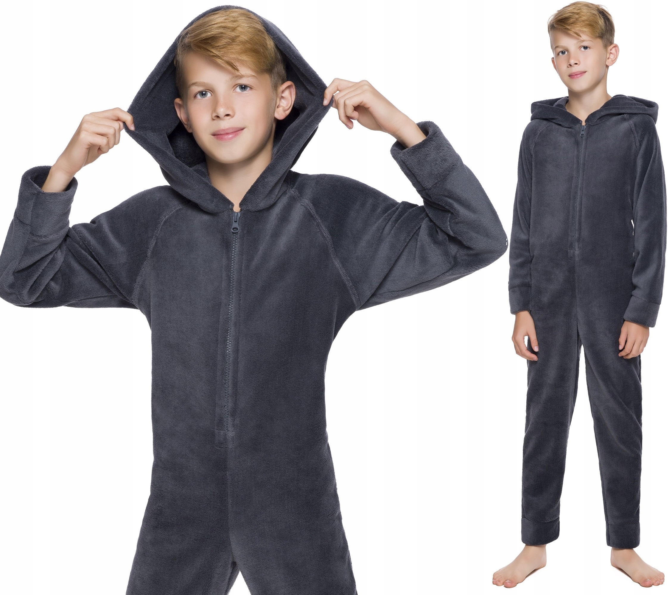 

Piżama Ciepły Kombinezon Kaptur Onesie Pajac 164