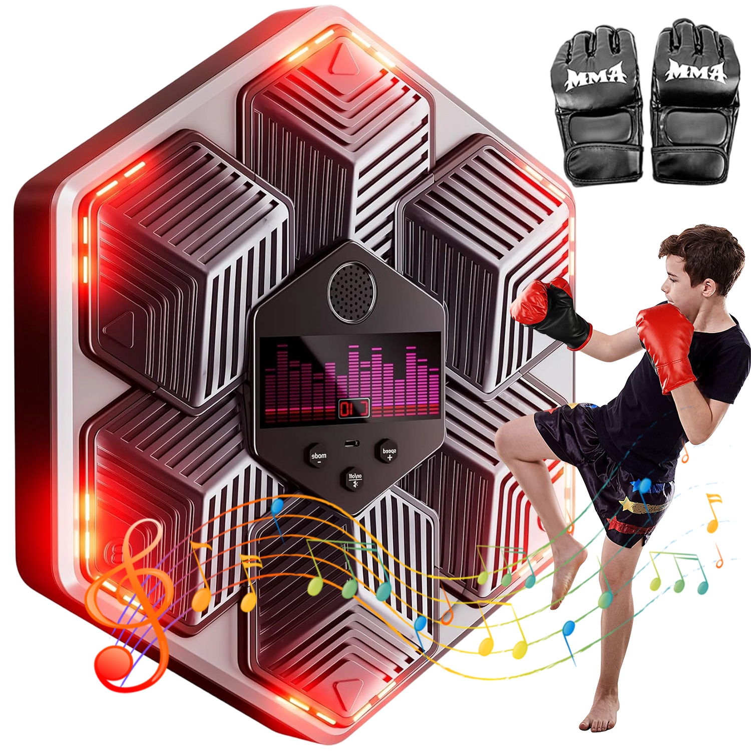 Bluetooth Hudební Boxerské Rukavice Pro Děti, 14 Režimů