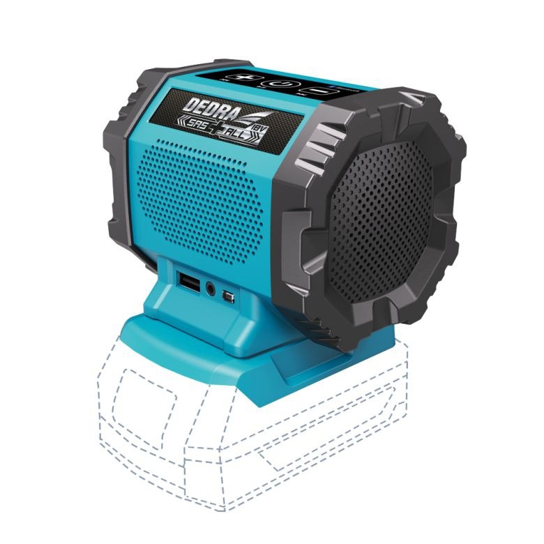 Głośnik Bluetooth 18V DED7004 Usb, kompaktowy, dźwięku