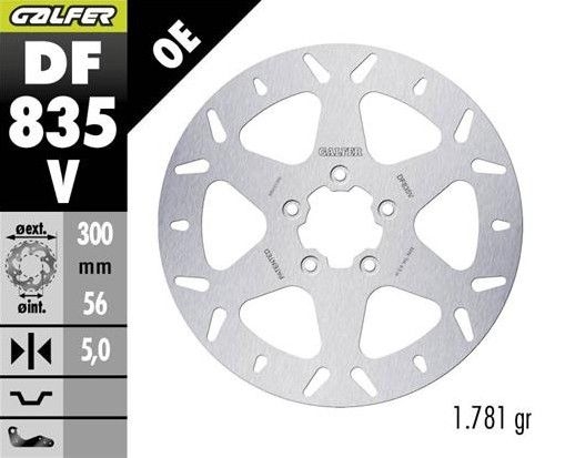 Galfer Predný Brzdový Kotúč Harley-davidson (300X56X5) (round Fixed) ()