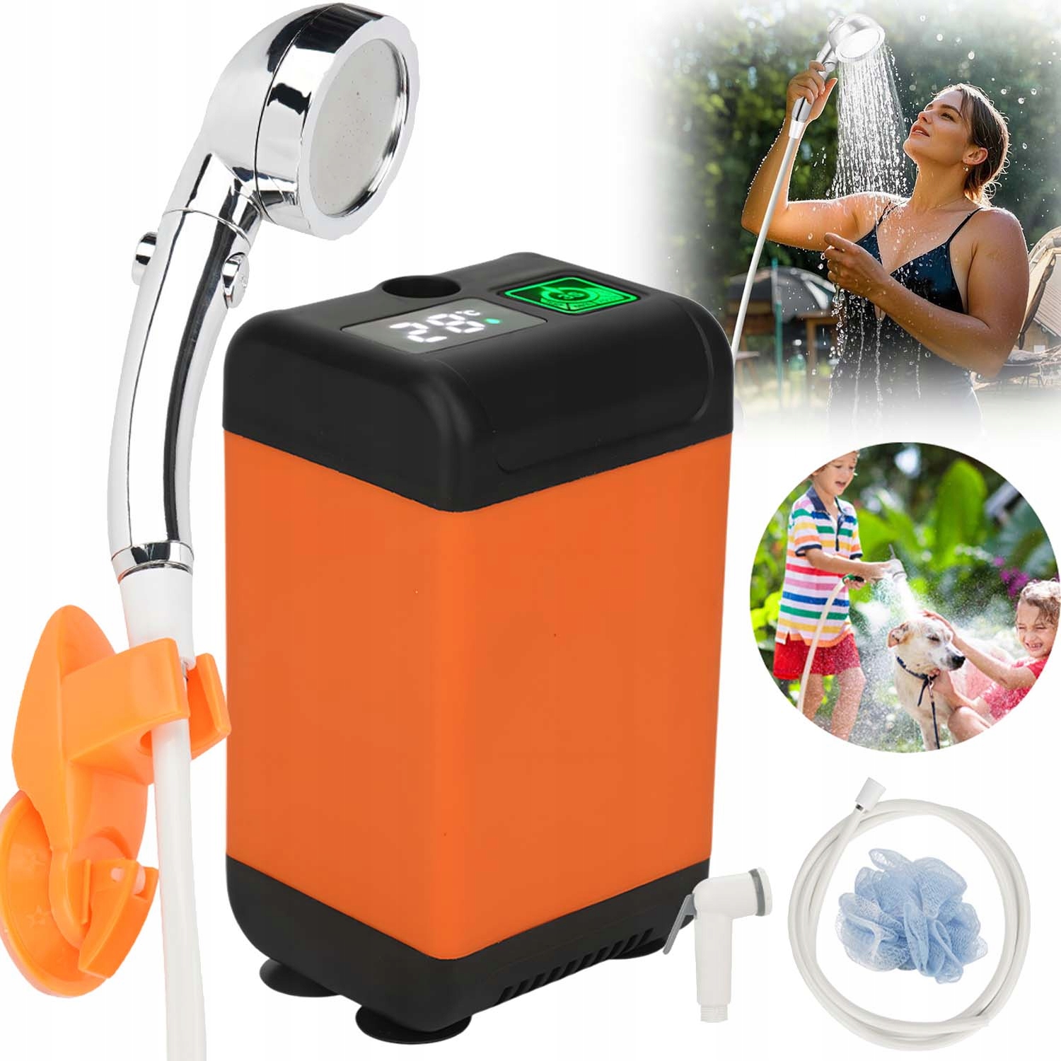 Turistická Sprcha Přenosná, 3 Režimy Výdeje Vody Z Usb Do Zahrady, Kempování