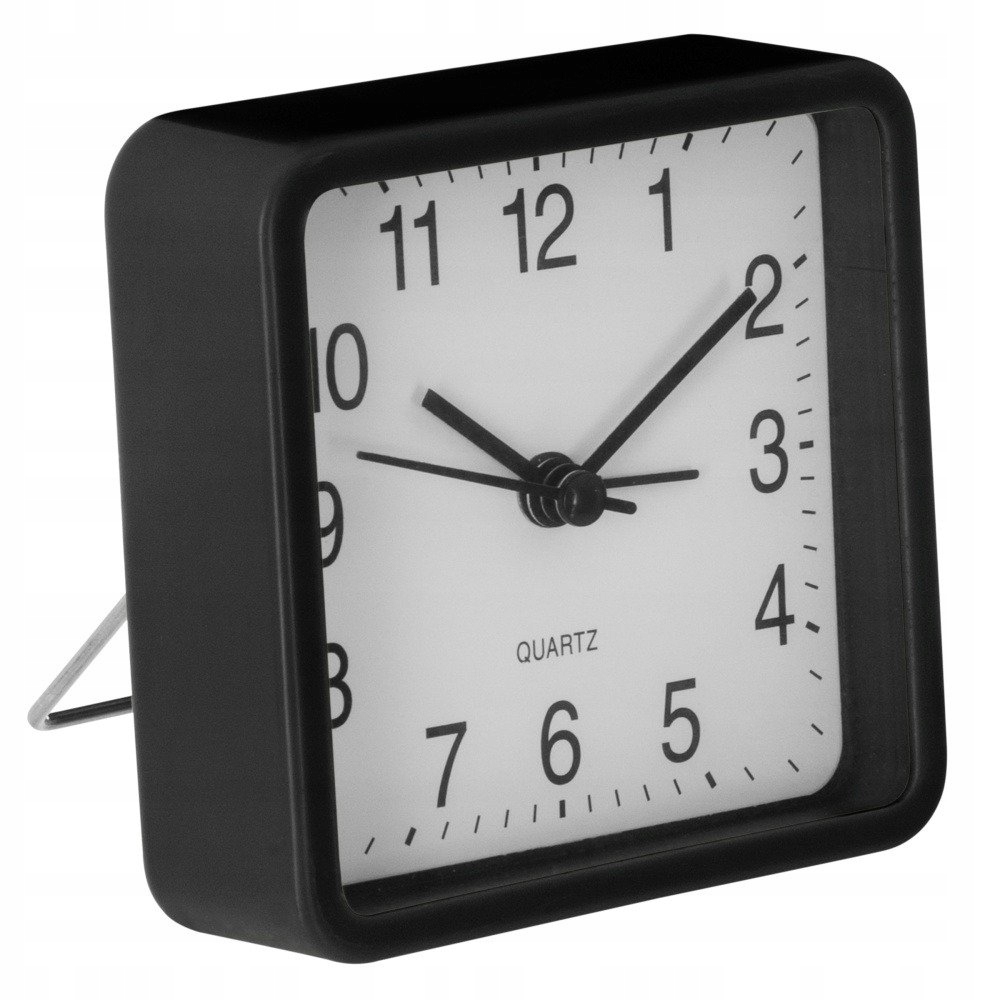 

Zegar Stołowy Cichy Mechanizm Quartz Czarny Budzik