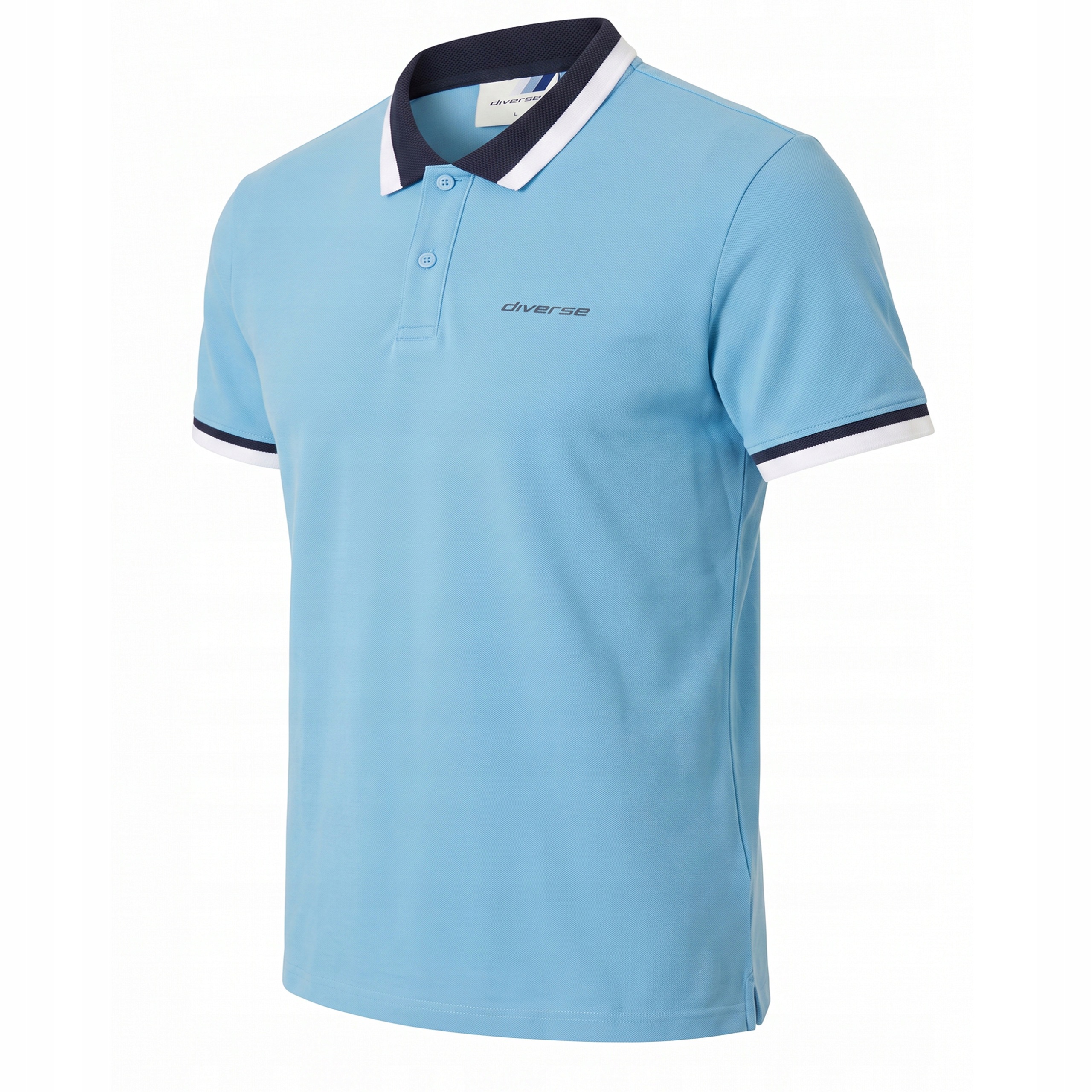 Koszulka polo T-shirt męski Diverse Sitter Jasny Niebieski XXL
