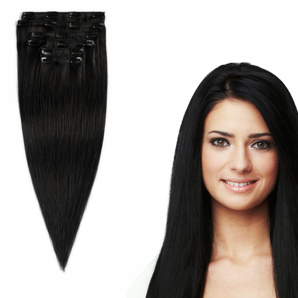 Vlasy Clip In připínací přírodní 53 cm 120 g #1