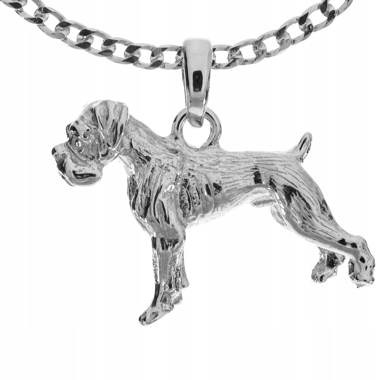 Krásný Stříbrný Přívěsek Boxerek 925 Pes Pejsek