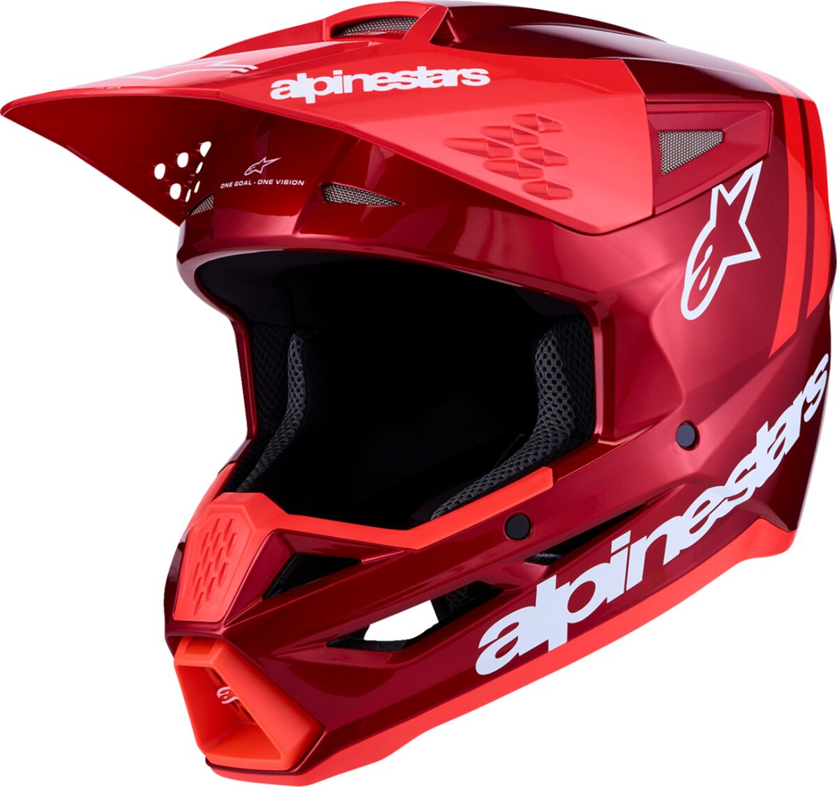 Crossová Prilba Alpinestars S-M3 Radium Red/white (xs) 8300726-3216-XS