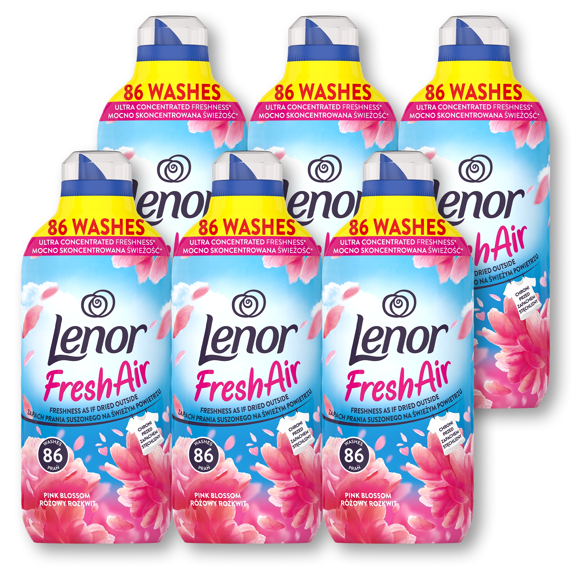 Lenor Fresh Air Pink Blossom Płyn do płukania tkanin 6x1,204L