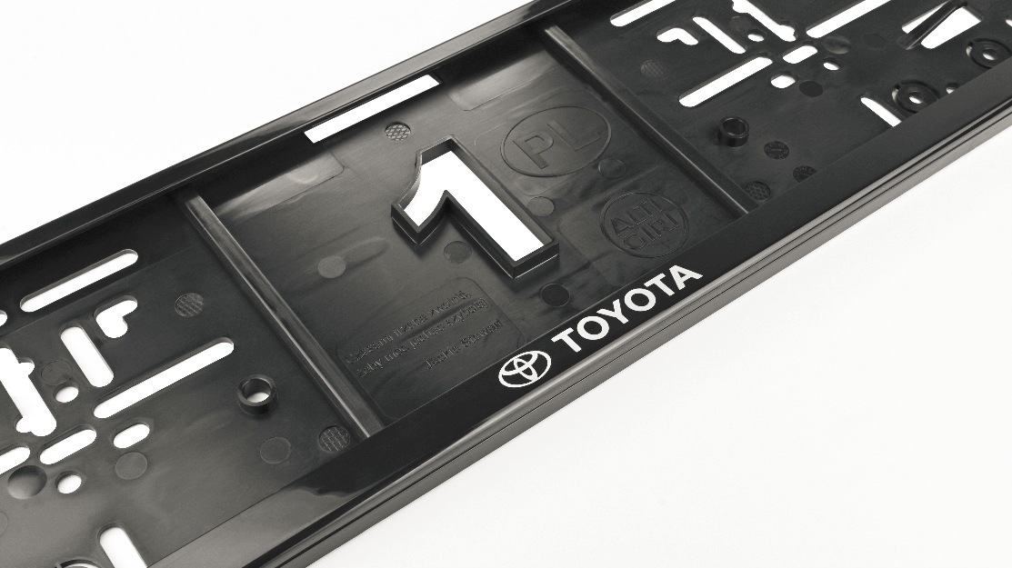 Ramka ramki tablicy rejestracyjnej Aso Toyota komplet 2 szt.