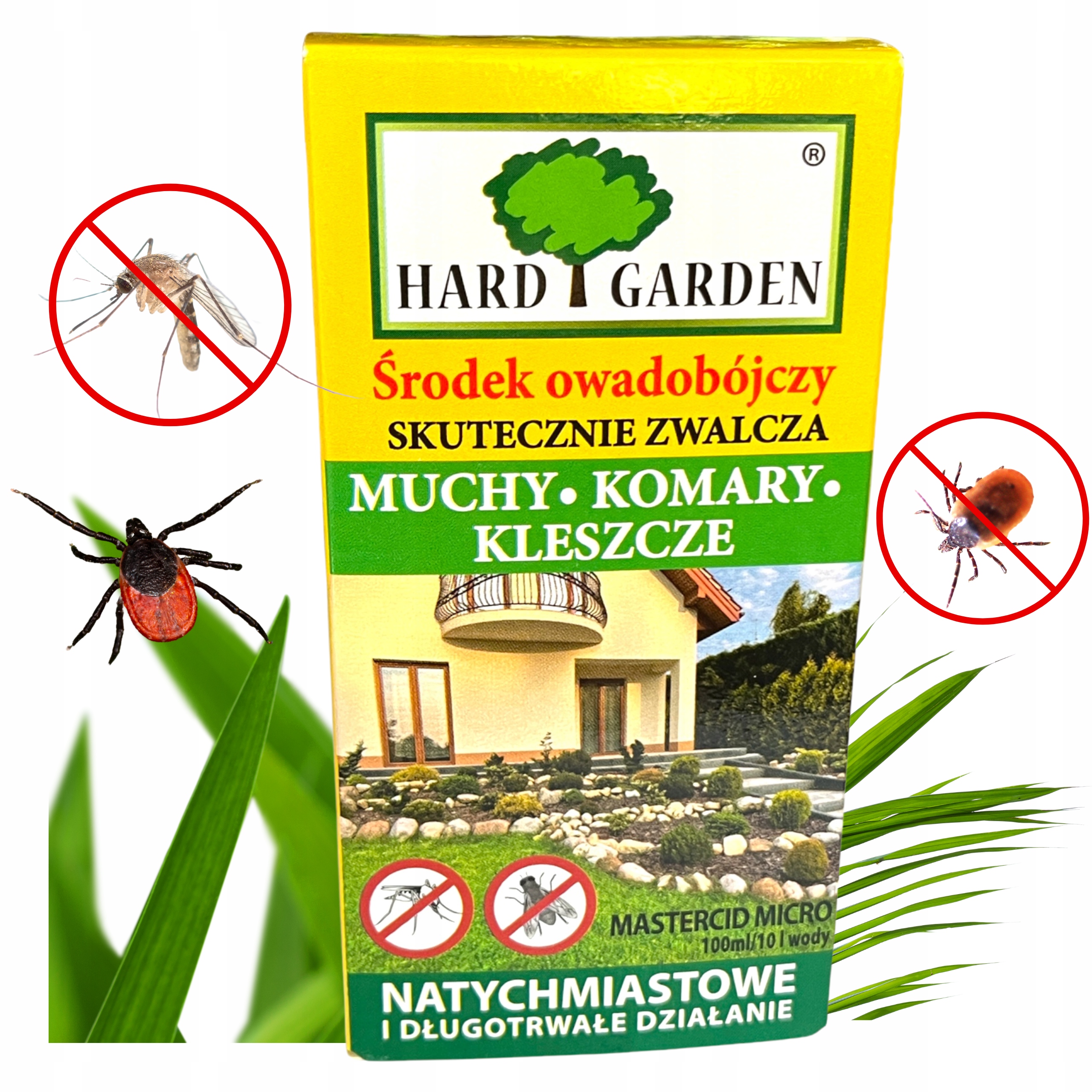Oprysk środek preparat na kleszcze komary owady do ogrodu silny Hard