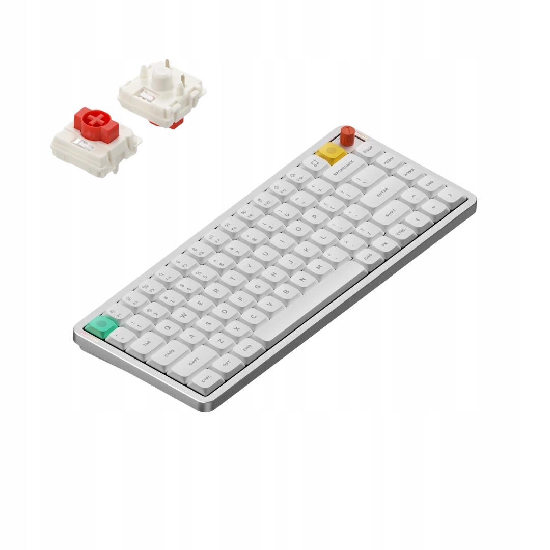 NuPhy Air75 V3 Bezprzewodowa Klawiatura Mechaniczna Biała Red nano Switch