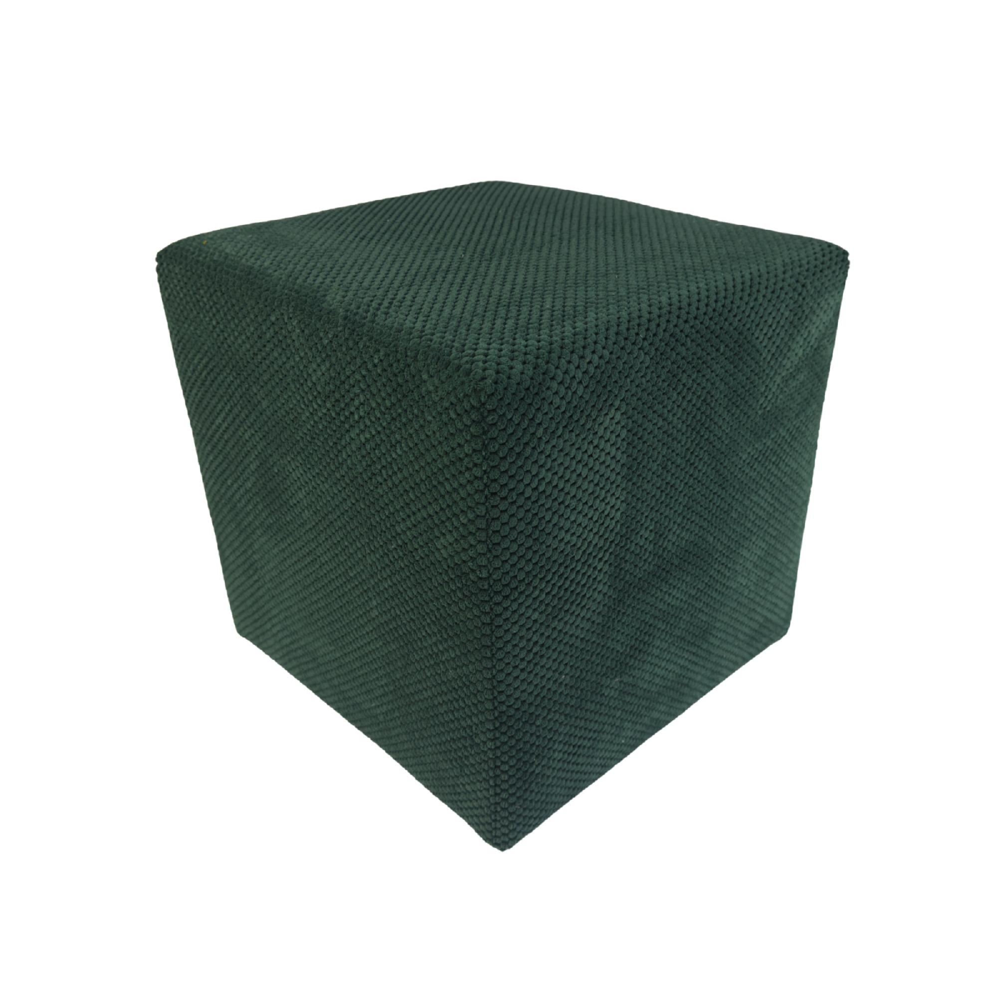 Taburet čtvercová zefir dot Lahvově zelená barva