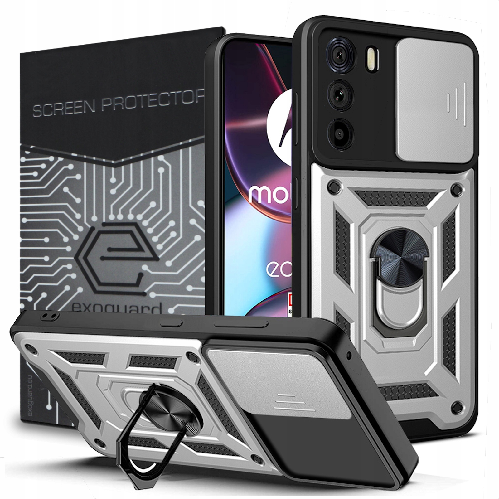

Etui Pancerne Obudowa+szkło do Motorola Edge 30