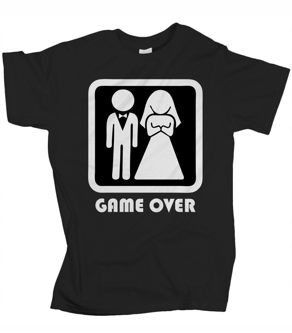 

Koszulka męska Game Over kawalerski prezent XL