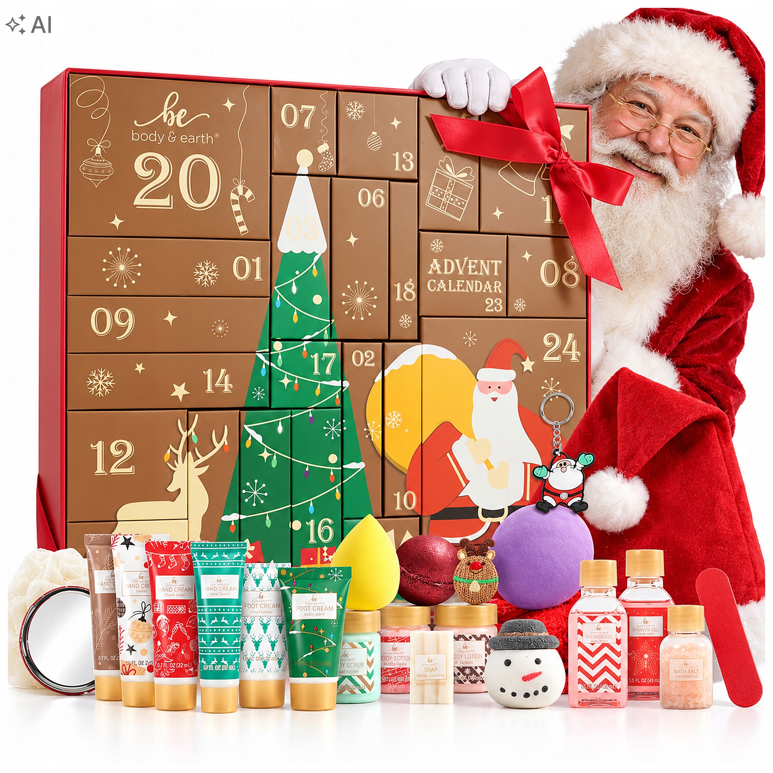 Adventní Kalendář Z Kosmetiky Do Koupele Dárek Pro Ženu K Vánocům