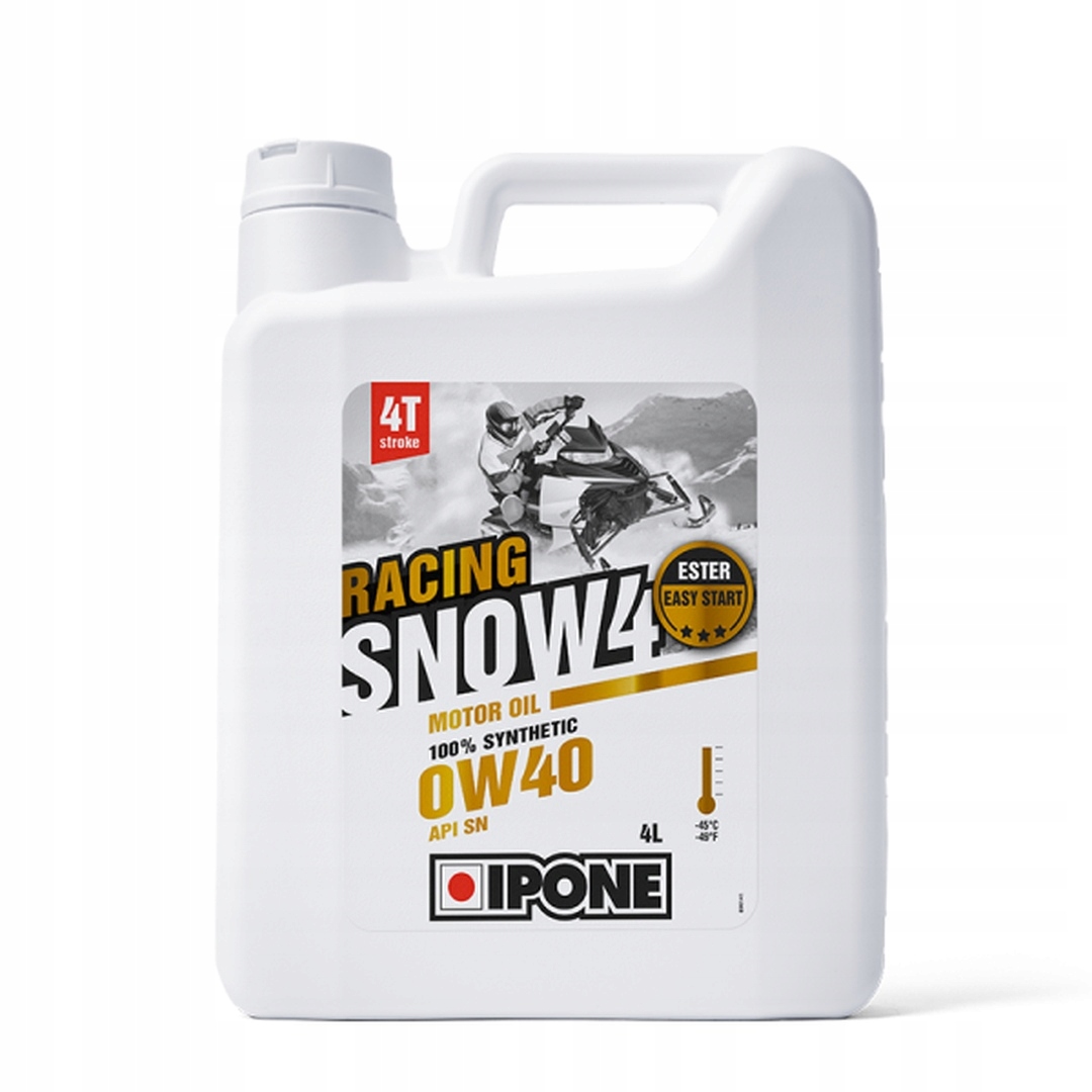 Ipone Snow Racing 4T 0W40 Olej Pre Snežné Skútre 100 % Syntetický 4 L
