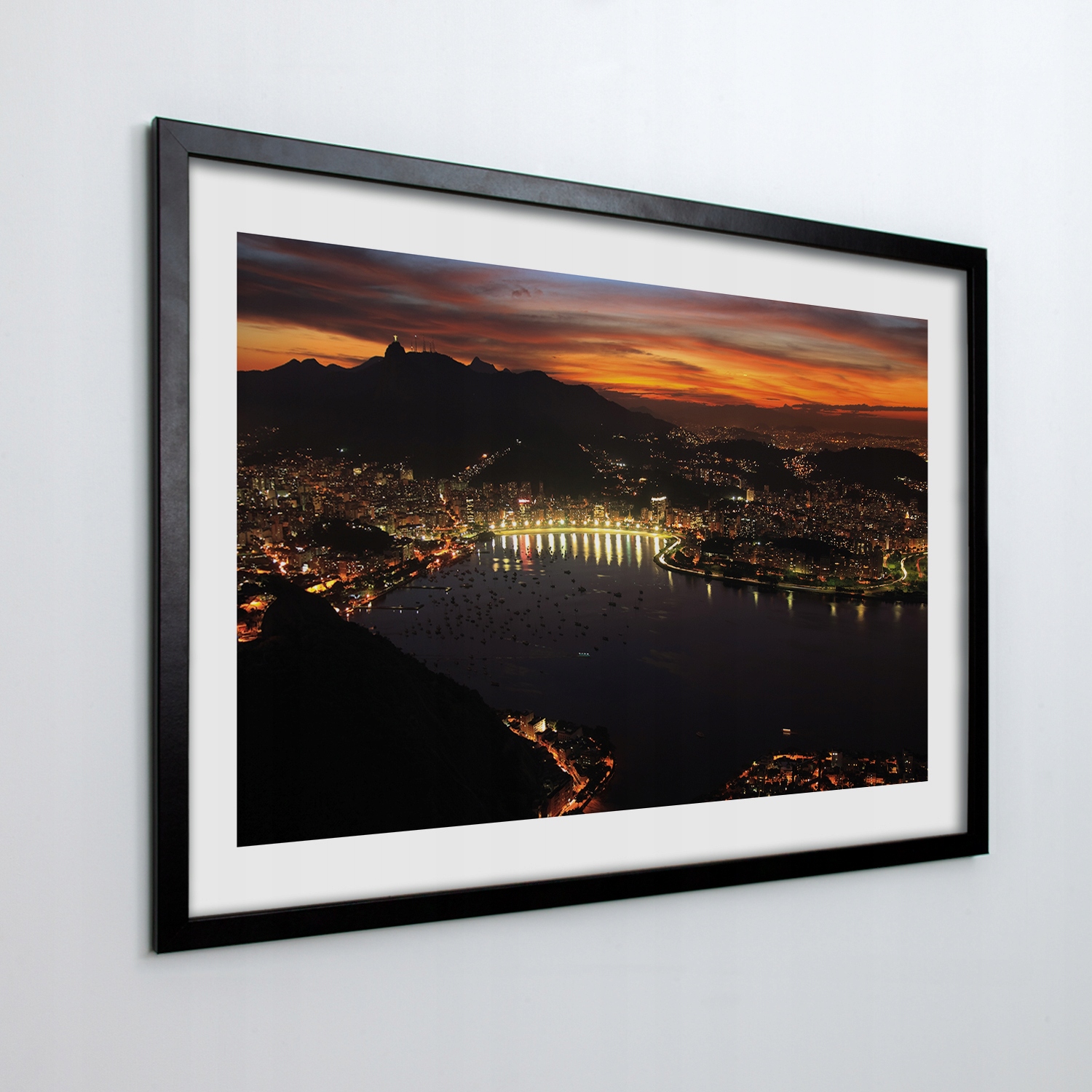 Obraz v ráme na stenu Mesto noc výhľad 100x70 cm