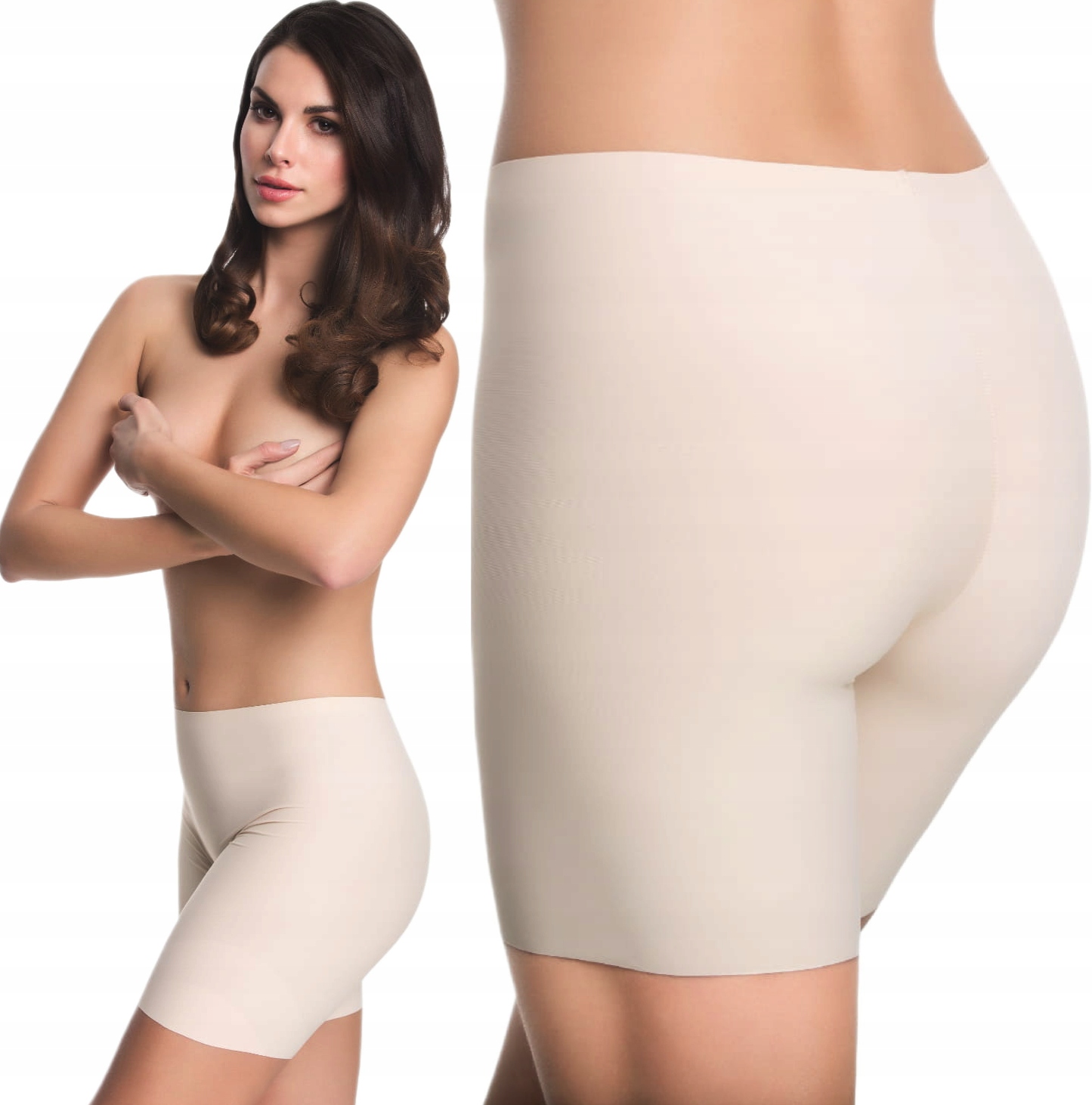 GŁADKIE BEZSZWOWE ULTRACIENKIE BERMUDY SPODENKI MAJTKI DAMSKIE POD SUKIENKĘ Marka Inna marka