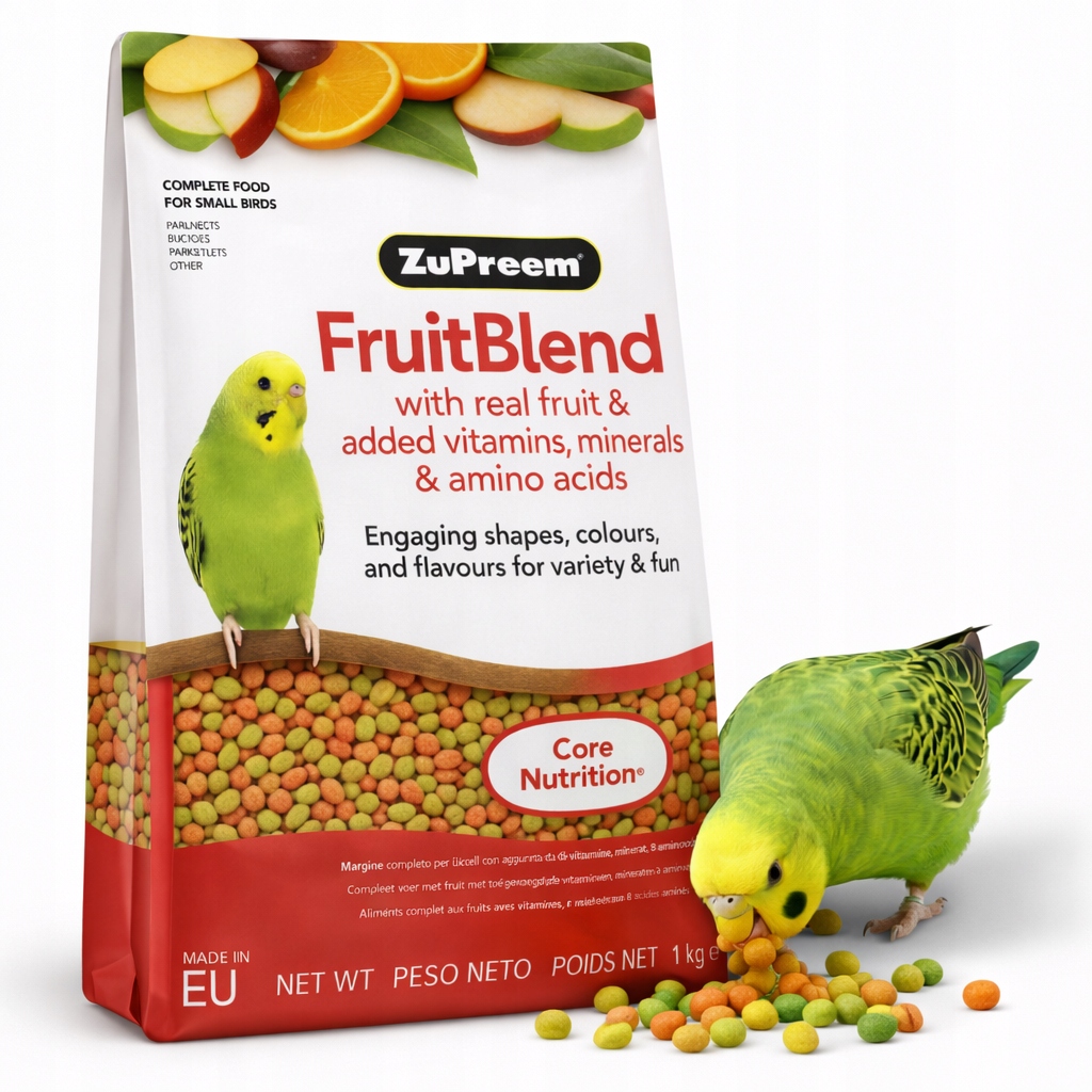 ZuPreem FruitBlend Small – Celoroční granule pro malé papoušky – 1 kg